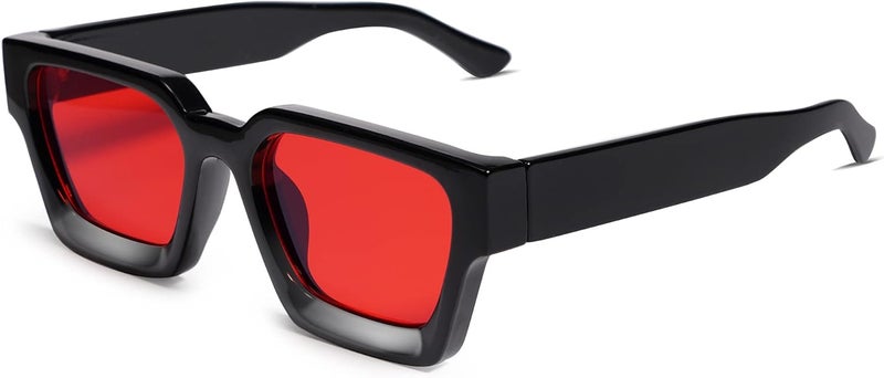 VANLINKER Thick Square Sunglasses for Men Women Retro Chunky Rectangle Shades UV400 Protection VL9731 - Image 1